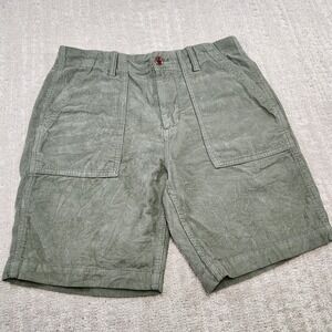 Outerknown Corduroy Shorts Men 30 Green Seventy Seven Fatigue Organic Cotton